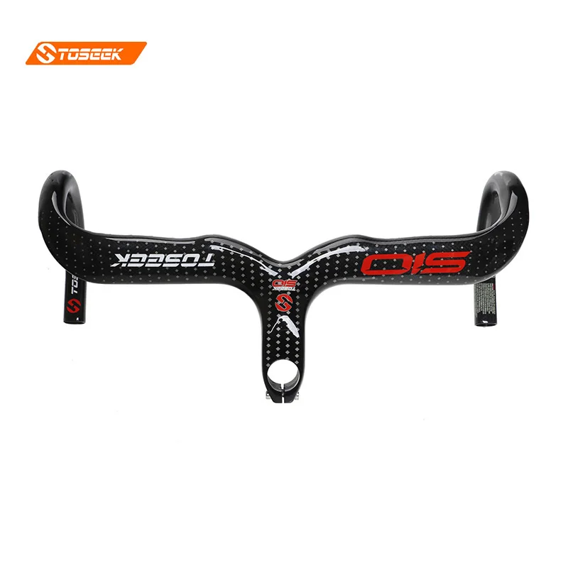 

Full Carbon Fiber Handlebar with Stem 400/420/440*90/100/110/120mm 28.6mm Road Bike Bicycle Parts Cycling Red Ultralight 380g