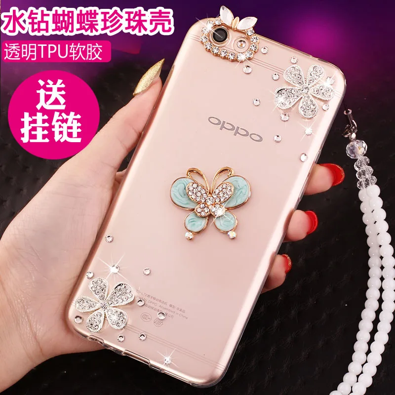 Wildflower Butterfly Phone Case Rhinestones for iPhone 6 7