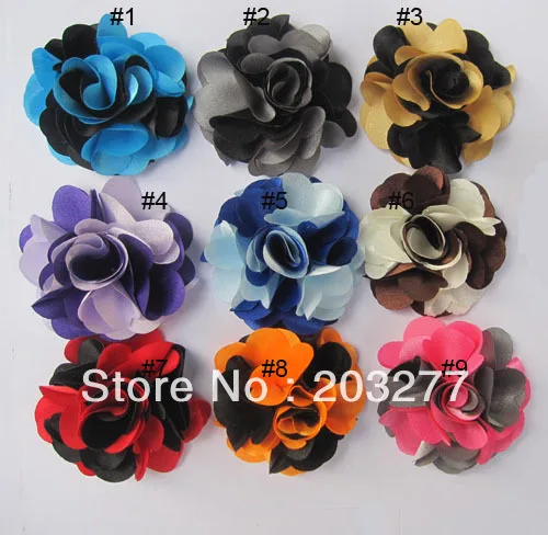 

Free shipping!24PCS/LOT 6CM New satin silk flower brooch pin Fabric Brooch Flower Label Pins for men