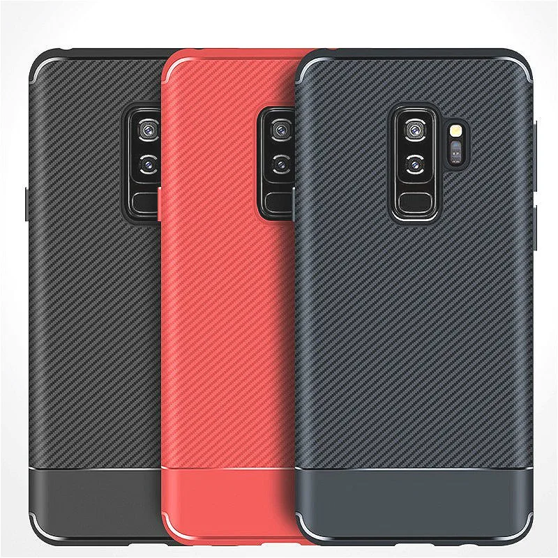 YOJOCK противоударный чехол из углеродного волокна ТПУ для Samsung Galaxy S9 S8 Plus Роскошный