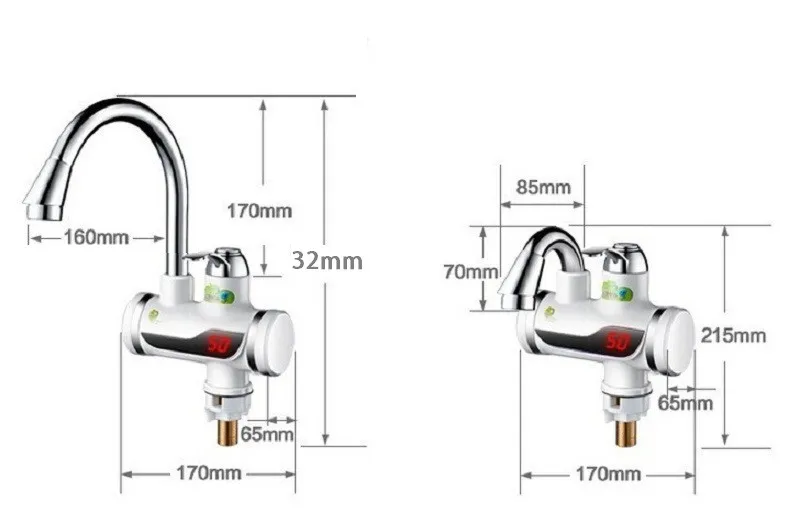 3000 Вт воды Lectric кухня кран нагреватель ванная комната мгновенный кухня водонагреватель ЖК-дисплей кран Tankless температура дисплей коснитесь