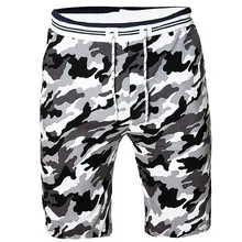 Летняя мода для мужчин Отдых камуфляжные пляжные шорты/для мужчин стрейч талии пляжные шорты
