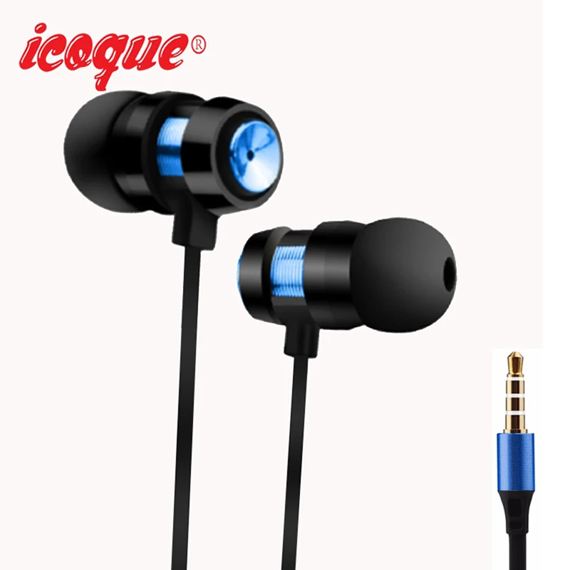 Icoque 3 5 мм стерео бас наушники вкладыши спортивные для Sony Xaomi Xiomi Samsung телефоны Mp3