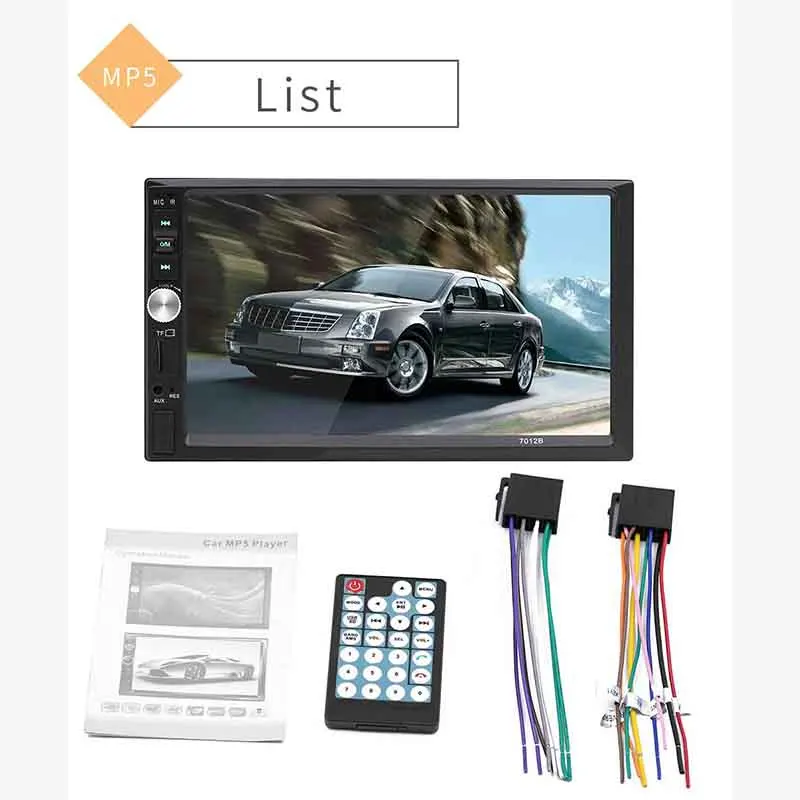 

7" Touch Screen 1080P Bluetooth Handsfree Bluetooth music player Auto Electronics Audio MP5 Player Car Stereo FM Transmitter