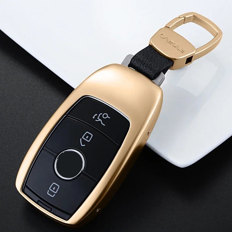 Для Mercedes-Benz A/B/C/D/E/GLC/GLK/R/ML/CLA/GLA Refit Key Shell брелок для ключей Набор ключей автомобильные аксессуары - Название цвета: A gold