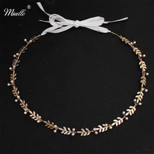 Miallo, новинка, золотой цвет, лист, сплав, жемчуг, волосы, лоза, свадебные аксессуары для волос, ювелирные украшения, головные уборы, свадебные повязки на голову для женщин