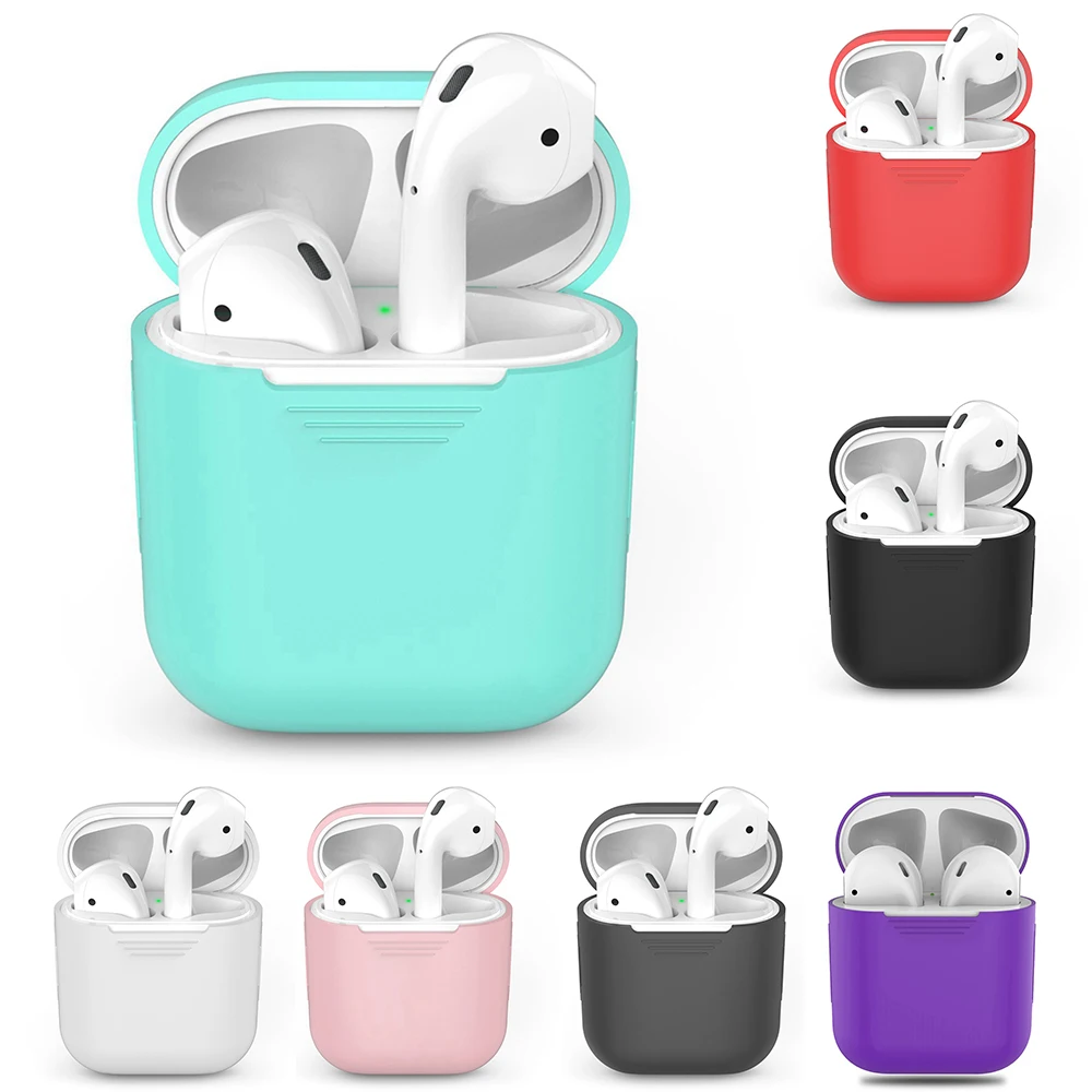 

New Soft TPU Silicone Bluetooth Wireless Earphone Case For AirPods Protective Cover Skin Accessories for Airpods Charging Box