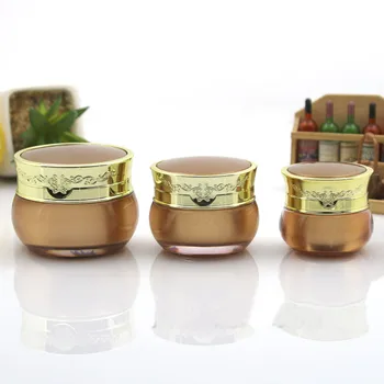 

10g/15g/30g Plastic Acrylic Empty Cream Jar Refillable Bottle Pattern Makeup Cream Pot Travel Lotion Cosmetic Container