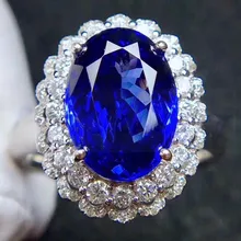 Кольцо с синим сапфиром,, Стерлинговое Серебро 925 пробы, драгоценный камень карат, хорошее ювелирное изделие, роскошные стильные женские кольца# J19011707