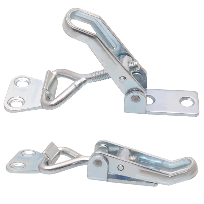 2Pcs Blue Zinc Plated Adjustable Toggle Latch With 2 Mounting Holes Catch Lock Speed Clamp Bolt