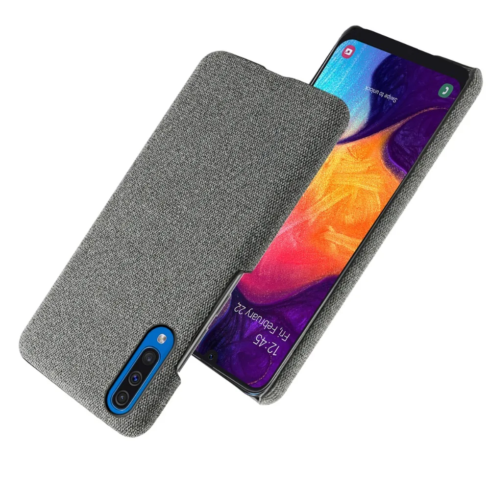 Чехол для Samsung Galaxy A50 A30 A51 A40 A70 A80 S20 тонкий жесткий чехол из тканевой Ткани в стиле