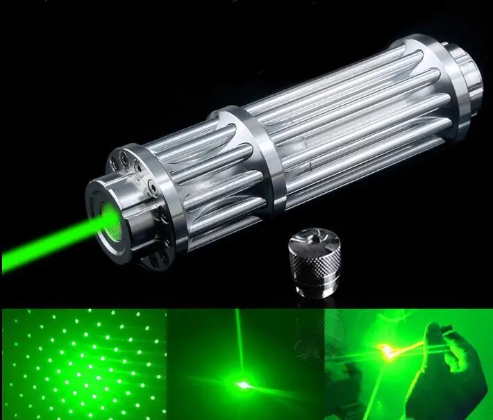 

Military Green Red Laser Pointer sight 500000m 532nm High Power Lazer Flashlight Burn Match candle lit cigarette Wicked+5 caps