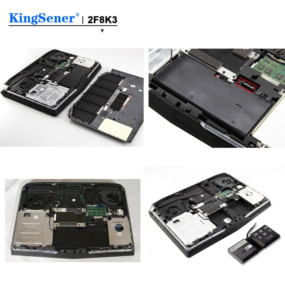 Kingsener 2f8k3 Bateria do Portátil para Dell Alienware 17 r1 17x M17x-r5 Alienware 18 r1 18x M18x-r3 Série 02f8k3 Kj2px 14.8v 86wh - Imagem 3