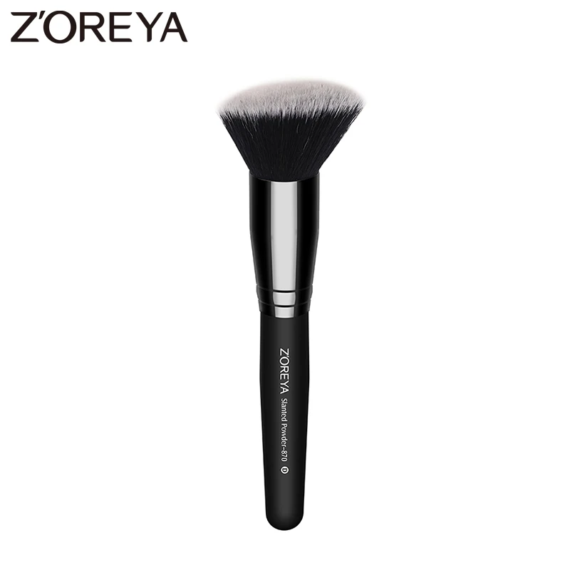 

ZOREYA Synthetic Professional Slanted Brush Multipurpose Face Powder Blush Makeup Brush Beauty Tool Classic Black Makeup Brush