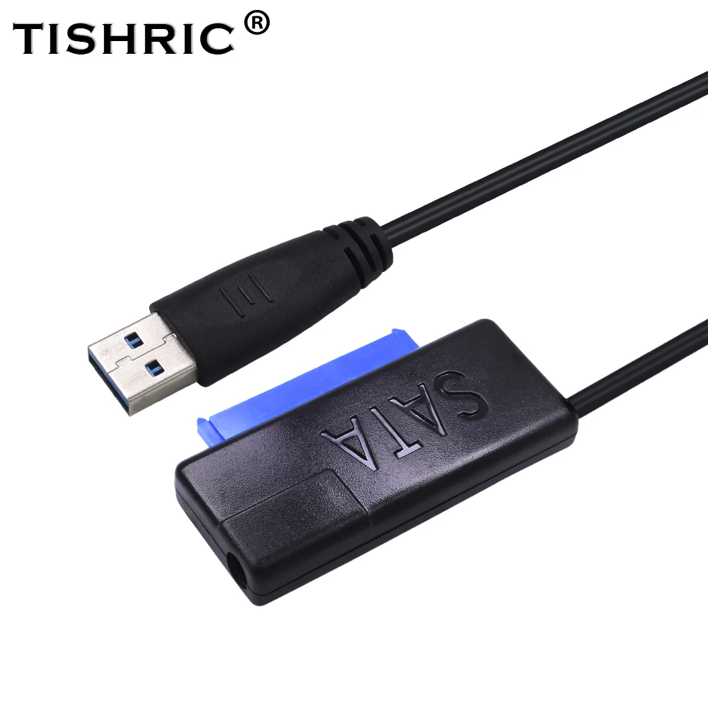 TISHRIC Sata Molex 22pin to Usb 3.0 Slimline Adapter Cable 2.5 Hdd Ssd