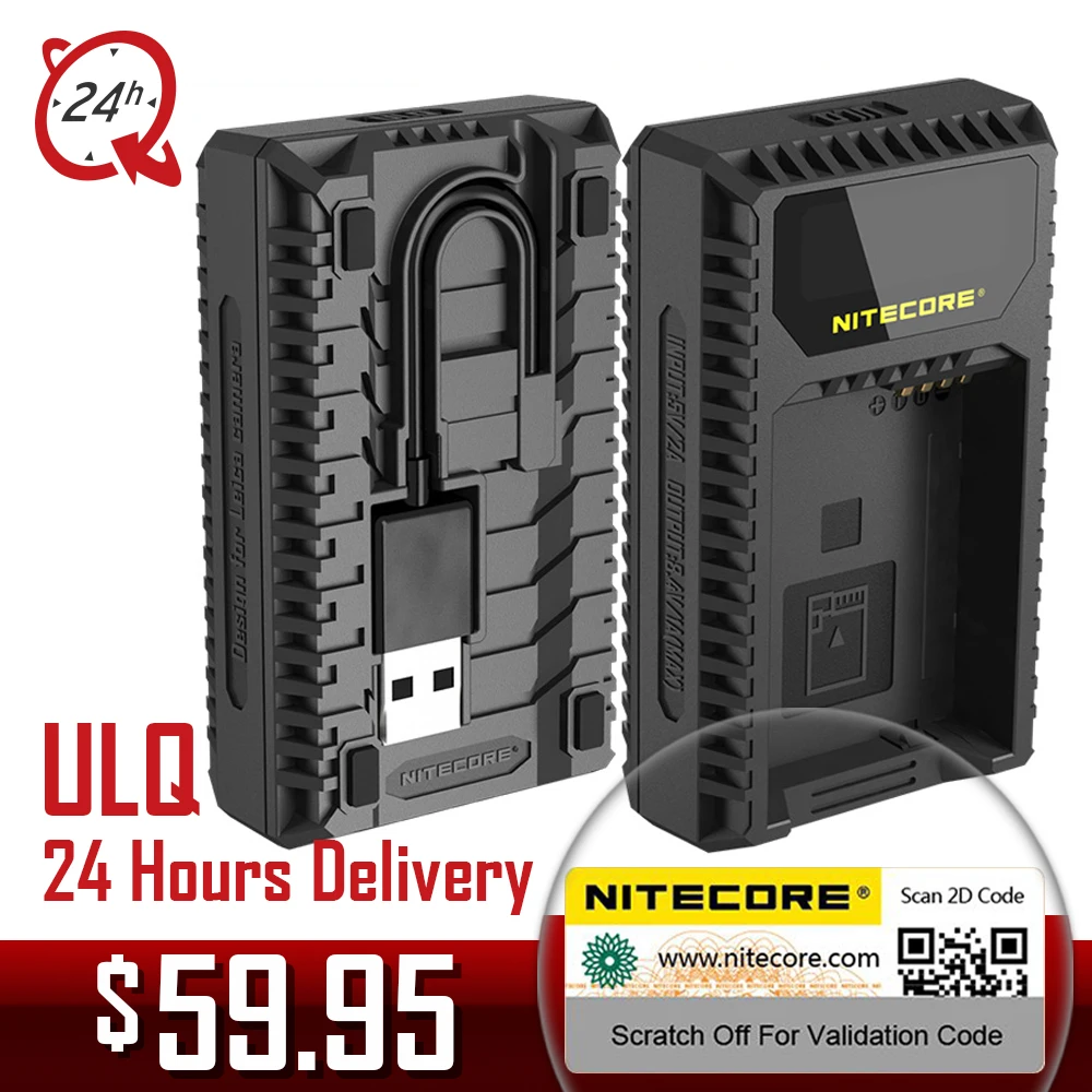 Nitecore ULQ Digital USB Travel Charger For Leica Camera Battery BP-DC12 Camera X-U(Typ 113) Q(Typ 116) V-Lux(Typ 114) V-Lux 4