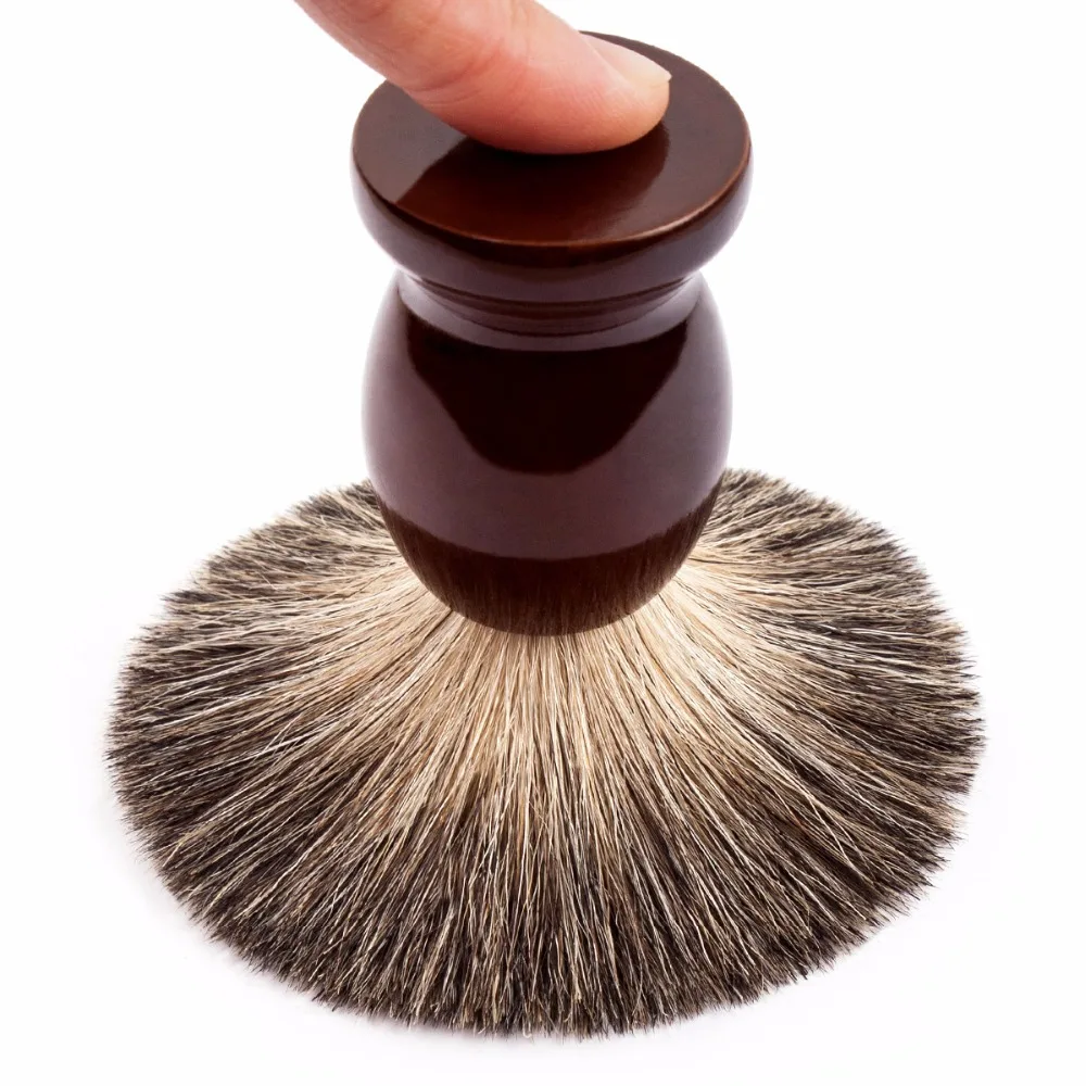 

Man Pure Badger Hair Shaving Brush Wood 100% for Razor IT Double Edge Safety Straight Classic Safety Razor 9.9cm x 4.6cm