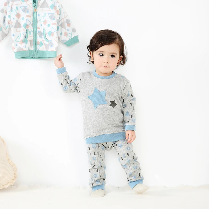MOLO&BALO Infant 100 cotton set spring and autumn thin baby pullover