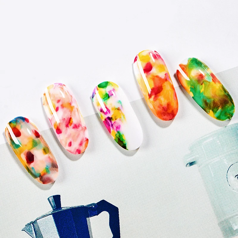 Mtssii زهر هلام مسمار الفن شفافة زهر مسمار البولندية تزهر تأثير زهرة هلام البولندية نقع قبالة الأشعة فوق البنفسجية مسمار الغراء هلام 7 مللي