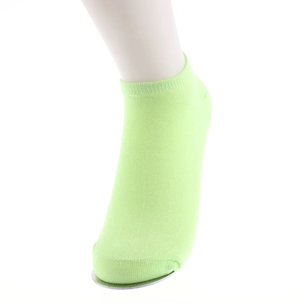 Осень, 1 пара, модные повседневные женские хлопковые короткие носки до лодыжки, яркие цвета, короткие носки, 7 цветов - Цвет: green