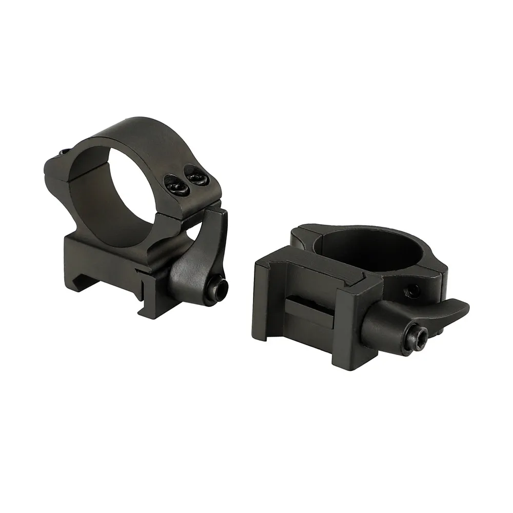Polegada de Baixo Perfil Médio Liberação Rápida Picatinny Weaver Escopo Anéis Caça Tático Riflescope Monta Acessórios 25.4mm 1 Aço 11 High Quality Esporte e Lazer