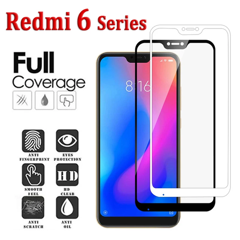 Protective glass on for xiaomi redmi 6a tempered ksiomi red mi 6 6pro note6 pro a6 pro6 xaomi xiomi touch screen protector | Мобильные