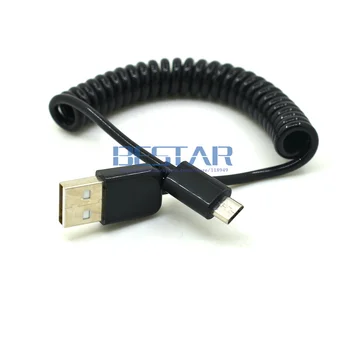 

3M/10ft Retractable 90 degree usb micro usb Cabel Charge USB to Micro USB Spring Cable Data Sync Charger Cord Coiled Cabo 1M