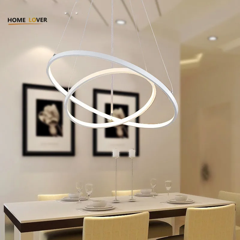 Produs Modern Pendant Lights For Living Room Dining Kitchen Produs Modern Pendant Lights For Living Room Dining Kitchen Circle Rings Acrylic Body Hanging Ceiling Lamp Fixtures