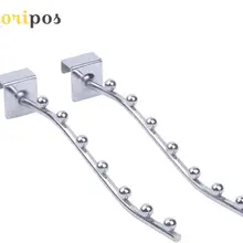 Трубчатая штанга с крепежной пряжкой с защелкой крючок Полка вешалка металлический дисплей крюк полка Orgnaizer кронштейн Наклонный шаровой крючок