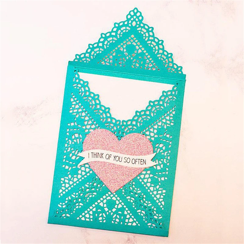 

GJCrafts Doily Envelope Lace Metal Cutting Dies Stencils for DIY Scrapbooking Photo Album Decorative Embossing DIY Paper Cards