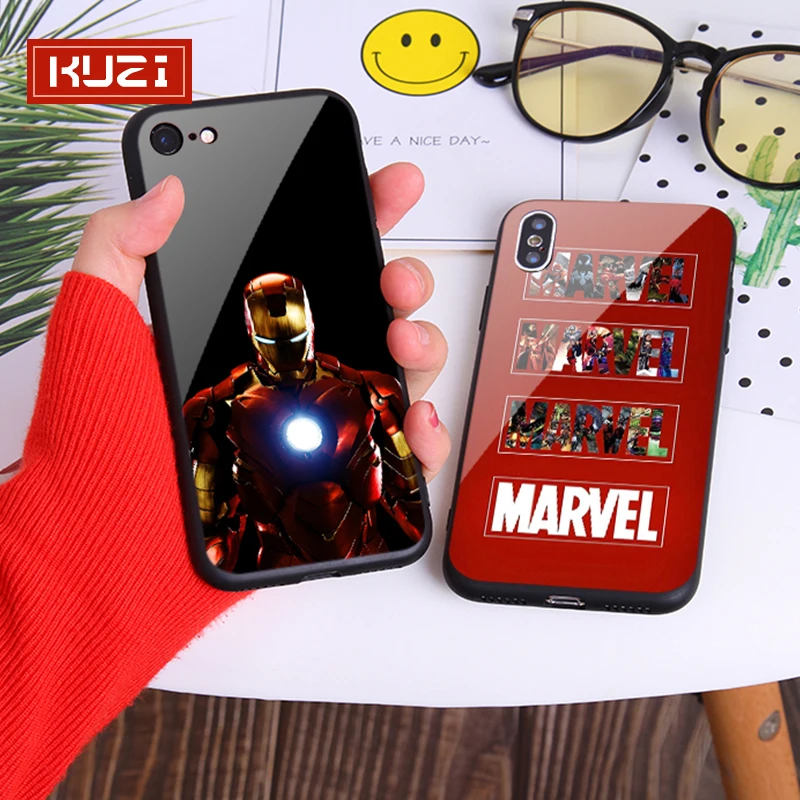 

KUZI marvel iron Man Phone Bag Case 6 Plus 6S Plus Protect mobile phone soft case For iphone 6 Plus 6S Plus Half Wrapped Case