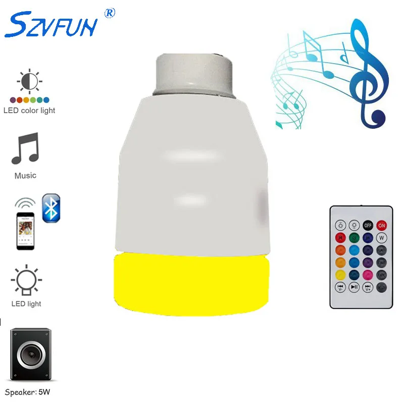 Лампа светодиодная Szvfun RGB E27 Bluetooth 7 Вт 85 265 в|Светодиодные лампы и трубки| |