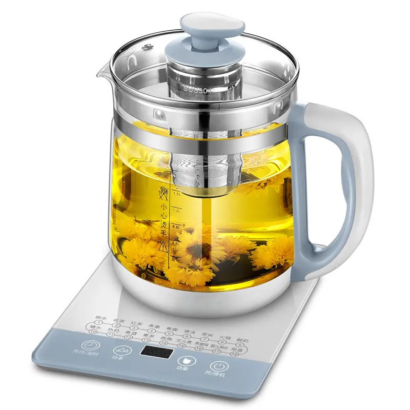 

Health pot automatic glass thickening one multi-function electric flower teapot home tea machine office small electric kettle
