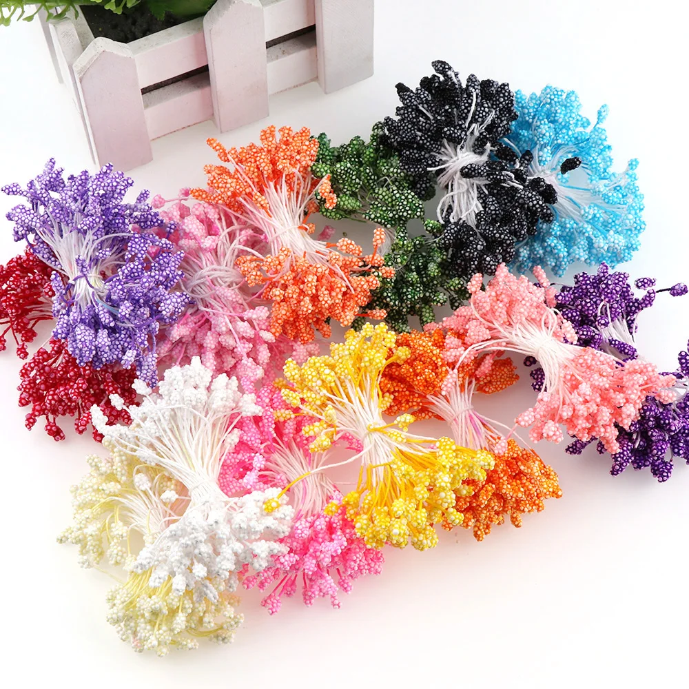 75pc 10mm Mini Foam Flowers Stamen Handmade Artificial Flowers For