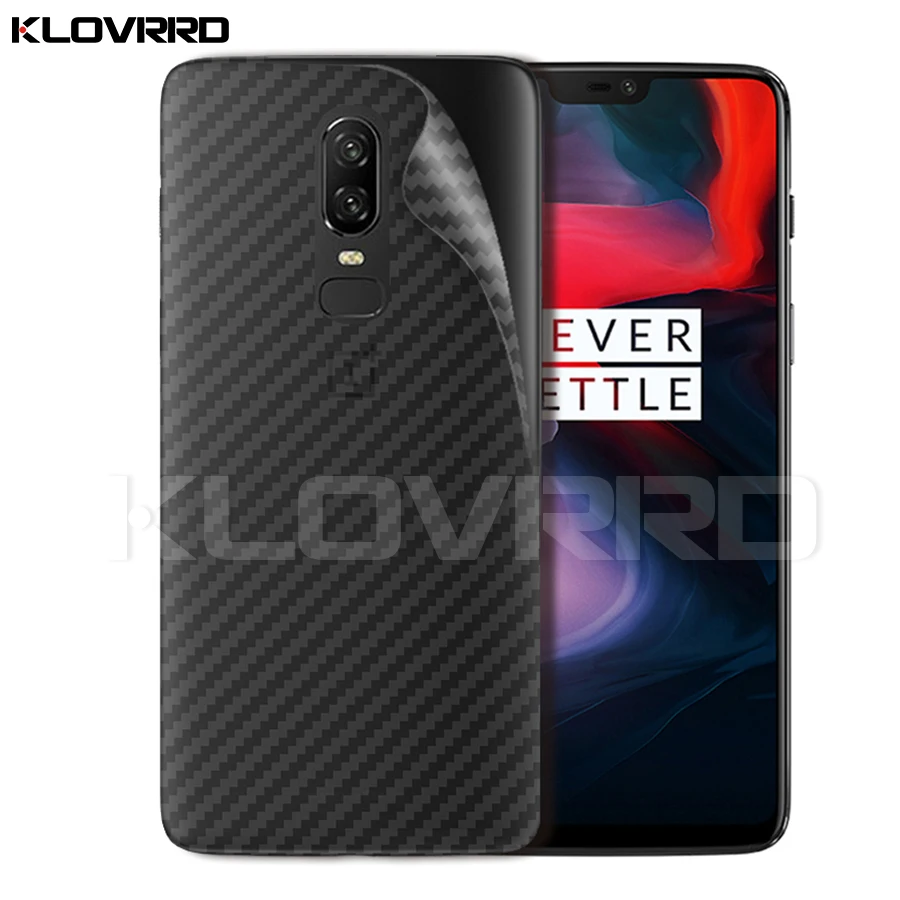 

for OnePlus 6 6T 3 3T 5 5T Carbon Fiber Soft Back Screen Protector Sticker Full Cover Protective Film Clear label 5Pcs/lot