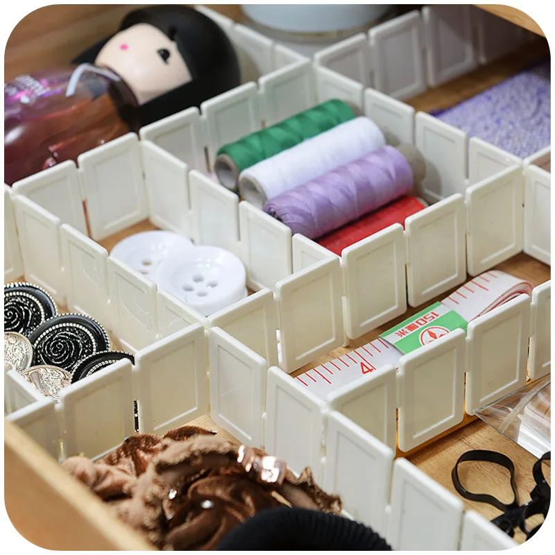 1 مجموعة! DIY شبكة بلاستيكية درج فاصل مقسم قابل للتعديل خزانة درج الجوارب الملابس الداخلية الصدرية الملابس الداخلية مجلس الوزراء التخزين