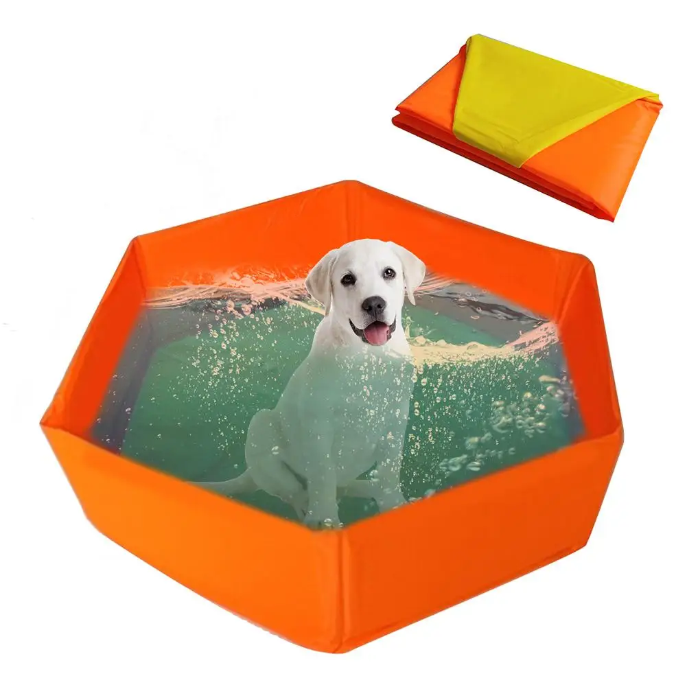 80*30 см собачий бассейн, кошка, щенок, домашнее животное, Портативная Складная Ванна из ПВХ, большие, средние, маленькие товары для домашних собак, Новинка - Цвет: Orange