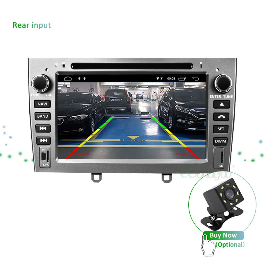 Cheap Android 9.0 DSP AV Output Car GPS for Peugeot 408 308 308SW DVD Player 4G RAM 8 Core Radio Navigation Stereo Multimedia Screen 3