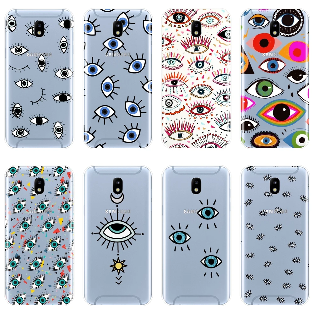 

TPU Phone Case Silicone For Samsung Galaxy J3 J5 J7 2015 2016 2017 Eyes Back Cover For Samsung J2 J5 J7 Prime J4 J6 J8 Plus 2018