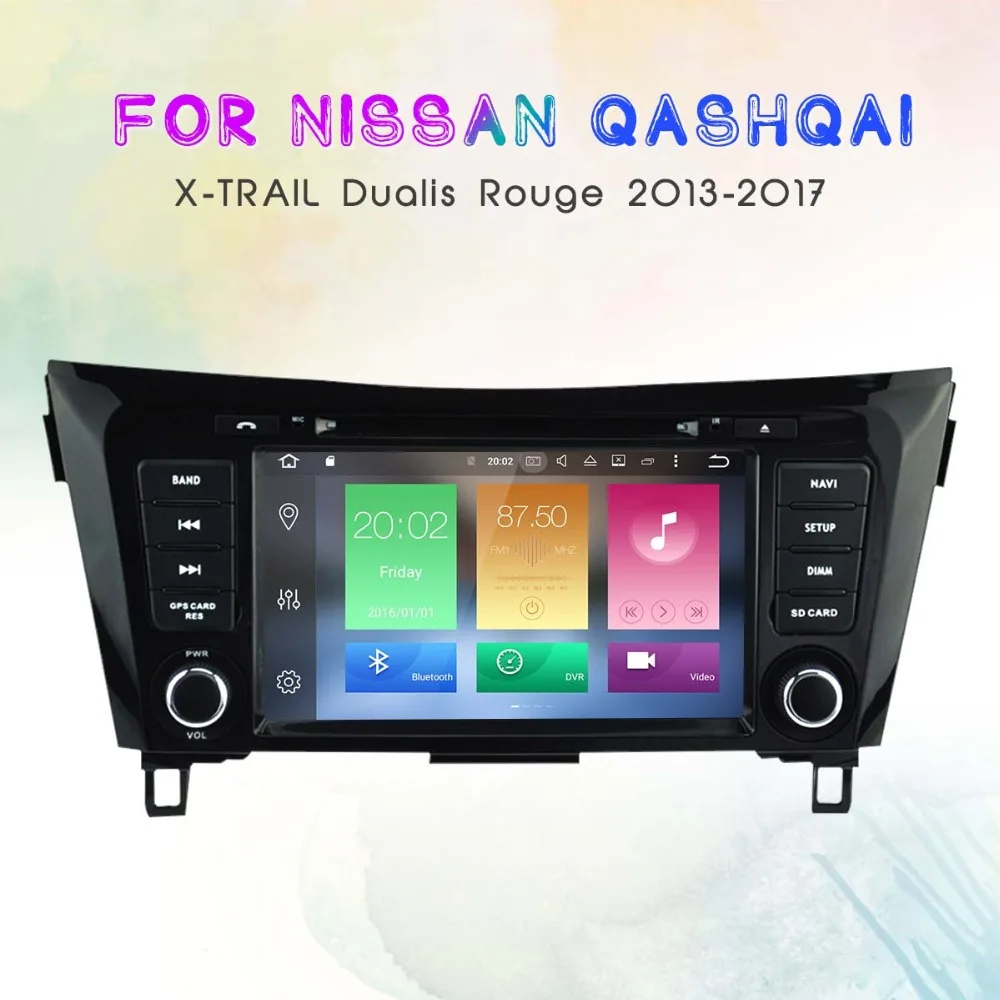 

8 Core Android 8.0 RAM 4G ROM 32GB 2Din Car GPS Navigation DVD Player Unit For Nissan X-trail 2013-2017 For Qashqai Dualis Rouge