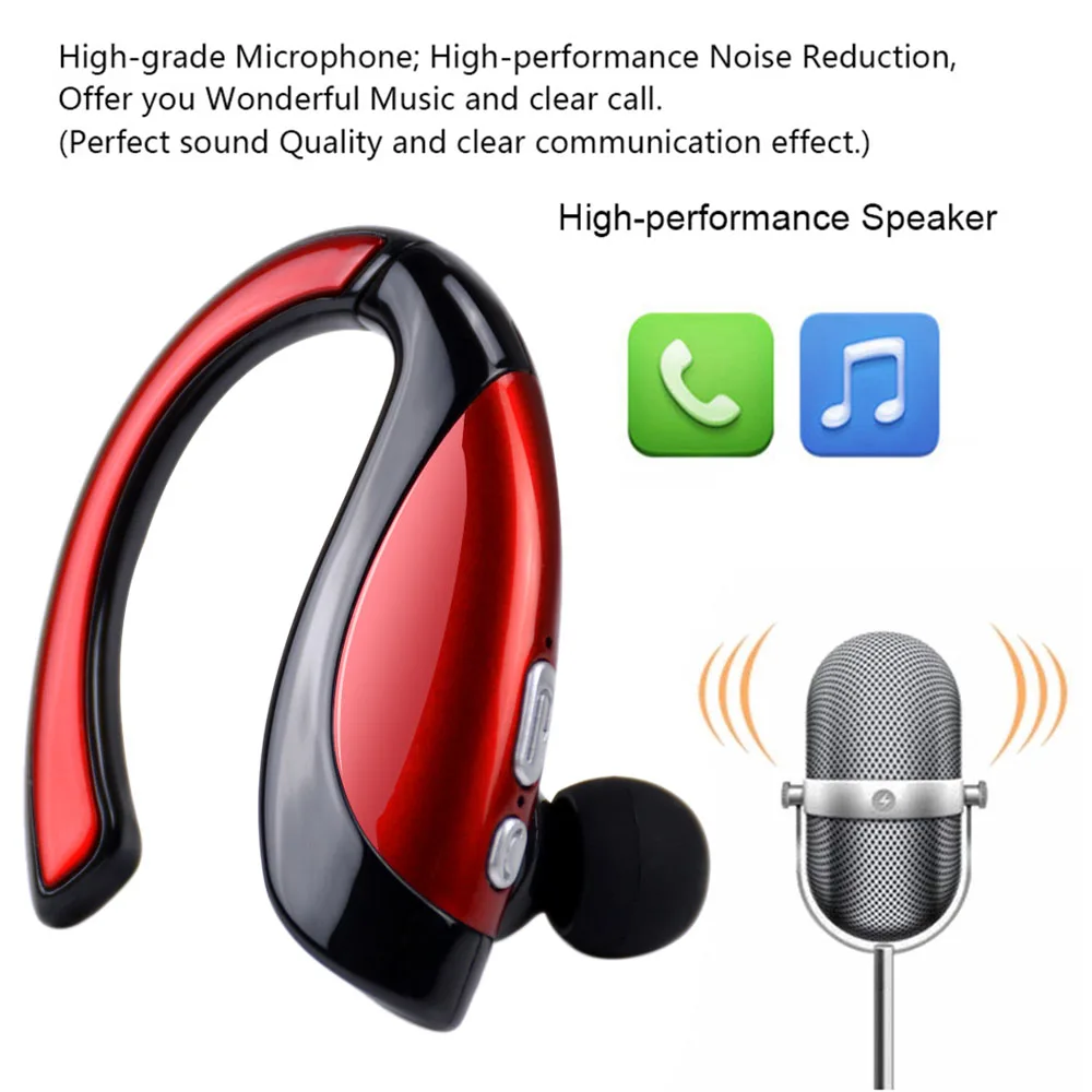 Toproad Bluetooth наушники V4.1 Беспроводной стерео громкой связи с микрофоном Спорт