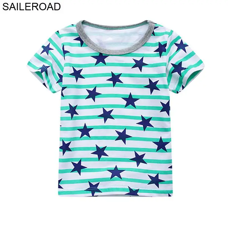 SAILEROAD Cotton Star Детские Мальчики Топы Футболка Для Новых Летних Малышей Младенческой Дети С Коротким Рукавом Одежда Мода Одежда для мальчика