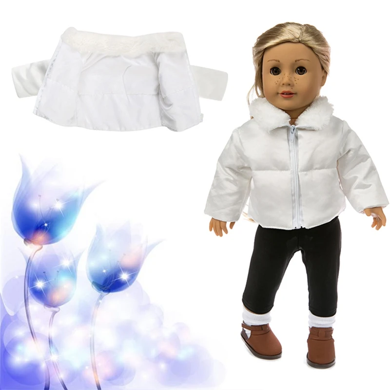 2 шт./компл. аксессуары для кукол белый пуховик подходит для дюймов 18 дюймов Кукла пальто одежда Best подарок девочки игрушки детей