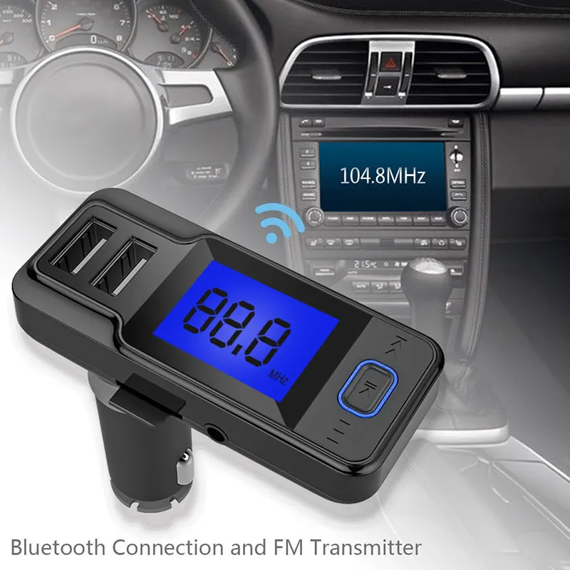 Vanjew BT719U fm передатчик Bluetooth FM модулятор 2 usb порта зарядное устройство Handsfree Вызов