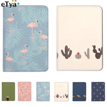 

Etya Fresh Flower Animal Passport Holder Passport Cover Bags Travel Women Credit Card Holder Wallet Tickets Case Organizer Bag