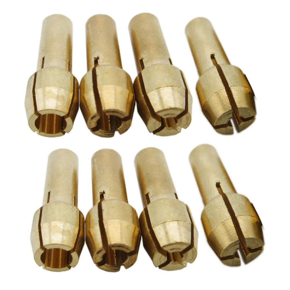 Buy 8Pcs 1mm 3.2mm Brass Drill Chucks Collet Bits Sets