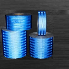 Niebieski 5CM odblaskowe fluorescencyjne naklejki samochodowe świetlista taśma samochodowa ciężarówka motocykl taśma ostrzegawcza rolka 5 metrów i 10 metrów