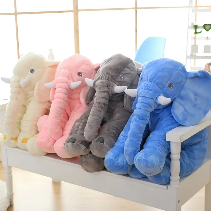 60 см Высота Большой плюшевый слон игрушки куклы дети спать обратно Подушки Милые Мягкие Слон ребенок сопровождать кукла подарок на