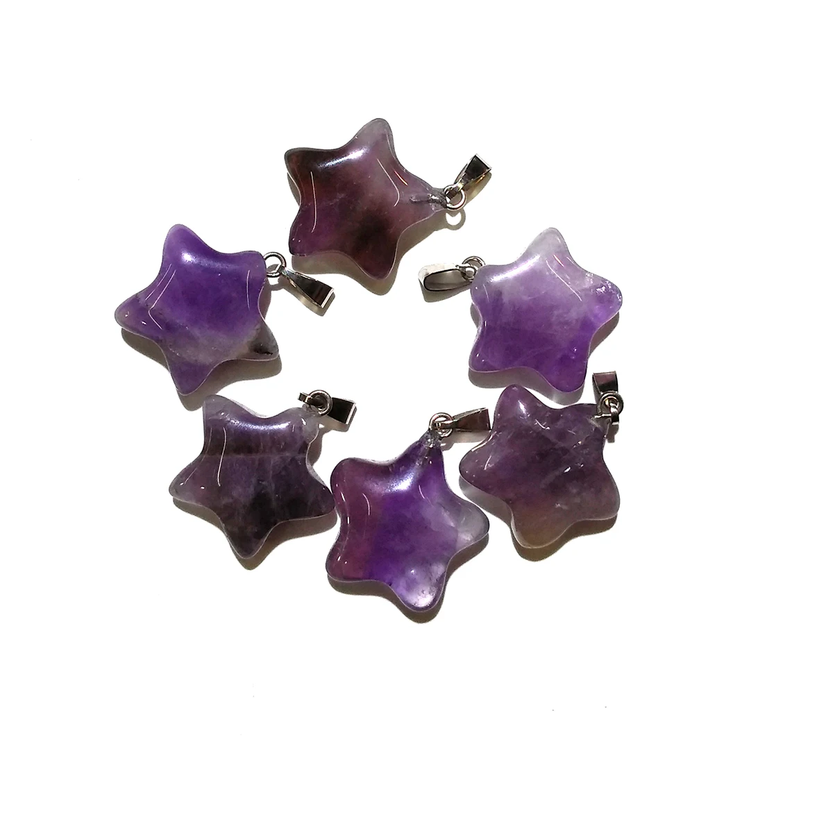 

10 PCS Natural Amethysts Pendants Lucky Stone Crystal Pendant For Jewelry Making Necklace