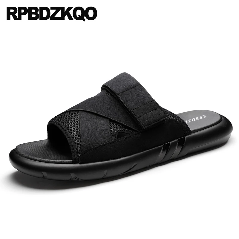 

slip on nice mens sandals 2019 summer outdoor italian water fashion shoes designer beach casual slides slippers mesh waterproof